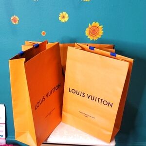 Louis Vuitton Bold Orange Gift Bags 10×14 17×12